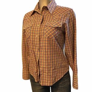 Cruel Girl Western Plaid Shirt Rodeo Pearl Snap Southwest Ranch Country Cowgirl